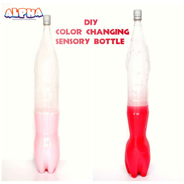 Alpha science classroom：DIY Color Changing Sensory Bottle