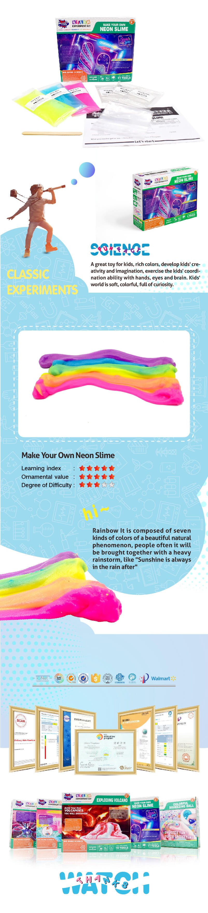 SS190917M-MAKE your own neon slime-diy slime for kids